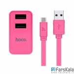 شارژر دیواری Hoco C6 A With Micro USB Cable