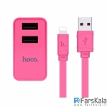 شارژر دیواری Hoco C6 A With Lightning USB Cable