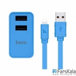شارژر دیواری Hoco C6 A With Lightning USB Cable