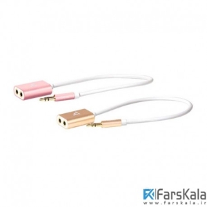 کابل تبدیل یک به دو Hoco UA1 Audio Cable AUX
