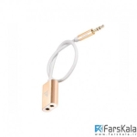 کابل تبدیل یک به دو Hoco UA1 Audio Cable AUX