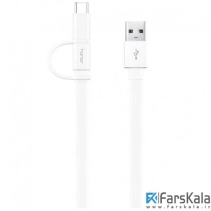 کابل شارژ دو سر هواوی HUAWEI Honor 2 in 1 Fast Charge Type C & MIcro USB Cable