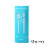 کابل شارژ دو سر هواوی HUAWEI Honor 2 in 1 Fast Charge Type C & MIcro USB Cable