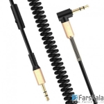 کابل دو متری میکروفون دار Hoco UPA02 Spring 3.5 mm Stereo With Controls Aux