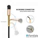 کابل دو متری میکروفون دار Hoco UPA02 Spring 3.5 mm Stereo With Controls Aux