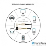 کابل دو متری میکروفون دار Hoco UPA02 Spring 3.5 mm Stereo With Controls Aux