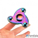 اسپینر سه پره فلزی رنگین کمانی Fidget Spinner Metal Rainbow