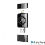 فلش مموری لایتنینگ و یو اس بی بیسوس Baseus Obsidian X1 64 GB Lightening And USB Connector