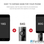 فلش مموری لایتنینگ و یو اس بی بیسوس Baseus Obsidian X1 64 GB Lightening And USB Connector