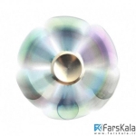 اسپینر فلزی شش پره ای رنگین کمانی و طلایی Fidget Spinner Metal Rainbow & Gold