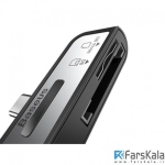 هاب و کارت خوان تایپ سی بیسوس Baseus Type-C HUB Data Migration OTG Card Reader