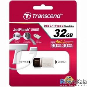 فلش مموری 16 گیگ ترنسند مدل 890 Transcend JF890 USB 3.1 Type-C Flash Memory