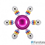 اسپینر فلزی شش پره ای رنگی Fidget Spinner Metal Rainbow Colorful