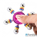 اسپینر فلزی شش پره ای رنگی Fidget Spinner Metal Rainbow Colorful