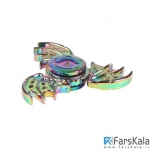 اسپینر 3 پره ای رنگین کمانی Fidget Spinner Metal Dragon Wing Hawk Eye