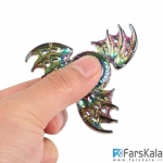 اسپینر 3 پره ای رنگین کمانی Fidget Spinner Metal Dragon Wing Hawk Eye