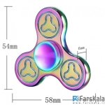اسپینر 3 پره ای رنگین کمانی Fidget Spinner Metal Rainbow