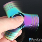 اسپینر فلزی 3 پره ای رنگین کمانی Fidget Spinner Metal Elegant Rainbow