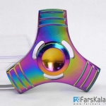 اسپینر فلزی 3 پره ای رنگین کمانی Fidget Spinner Metal Elegant Rainbow