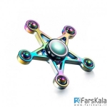 اسپینر 5 پره ای ستاره رنگین کمانی Fidget Spinner Metal Rainbow 5 Point Star
