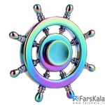 اسپینر 8 پره ای رنگین کمانی سکان کشتی Fidget Spinner Metal 8 Sided Rainbow Shipwheel