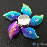 اسپینر فلزی 5 پره ای رنگین کمان ستاره ای Fidget Spinner Star Petal Rainbow