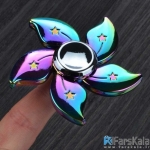 اسپینر فلزی 5 پره ای رنگین کمان ستاره ای Fidget Spinner Star Petal Rainbow