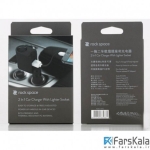 شارژر فندکی راک Rock Space 2 in 1 Foldable Car Charger With Lighter Socket