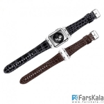 بند چرم طبیعی اپل واچ 2 و 1 سایز 38mm مدل Crocodile برند HOCO