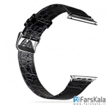 بند چرم طبیعی اپل واچ 2 و 1 سایز 38mm مدل Crocodile برند HOCO