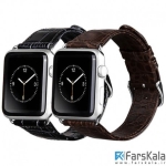 بند چرم طبیعی اپل واچ 2 و 1 سایز 42mm مدل Crocodile برند HOCO