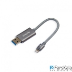 کابل حافظه دار و انتقال داده لایتنینگ  Naztech Luv Share Lightning Cable 128G