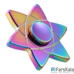 اسپینر فلزی شش پره ای رنگین کمانی اتم Fidget Spinner Rainbow Atom