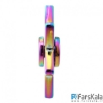 اسپینر فلزی شش پره ای رنگین کمانی اتم Fidget Spinner Rainbow Atom