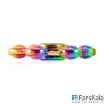 اسپینر فلزی شش پره ای توپی رنگین کمانی Fidget Spinner Metal Rainbow Balls