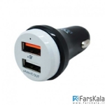 شارژر فندکی سریع Totu Design Dual Port Car Charger CC04