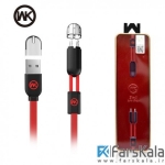 کابل تبديل USB به microUSB و لایتنینگ wk مدل 2in1