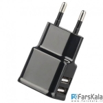 شارژر دیواری پرومیت Promate Hype-EU Dual USB Home Charger
