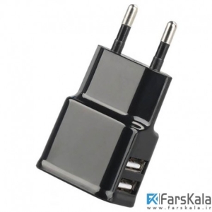 شارژر دیواری پرومیت Promate Hype-EU Dual USB Home Charger