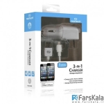 شارژر دیواری و فندکی نزتک Naztech N300 3-in-1 Charger 1000mA