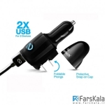 شارژر دیواری و فندکی نزتک Naztech N321 2.4A Dual USB 3-in-1 Charger for Micro USB Devices