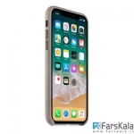 قاب چرمی اصلی آیفون X مدل Apple Leather