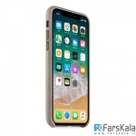 قاب چرمی اصلی آیفون X مدل Apple Leather