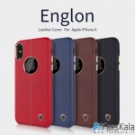 قاب چرمی نیلکین Apple iPhone X مدل Englon