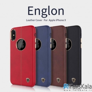 قاب چرمی نیلکین Apple iPhone X مدل Englon