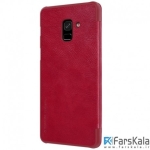 کیف چرمی نیلکین Nillkin Qin Leather Case Samsung Galaxy A8 2018
