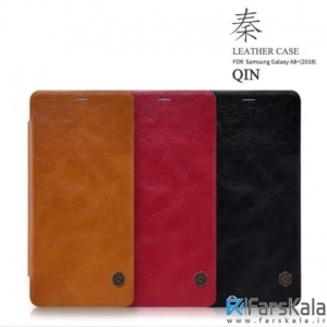 کیف چرمی نیلکین Nillkin Qin Leather Case Samsung Galaxy A8 Plus 2018