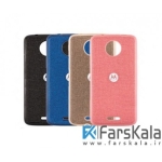 قاب محافظ طرح پارچه ای Protective Cover Motorola Moto C