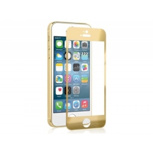 محافظ صفحه نمایش شیشه ای پشت و رو طلایی برای Apple iphone 5/5S