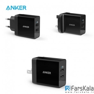 شارژر دیواری شارژ سریع انکر Anker wall charger 2-Port A2021